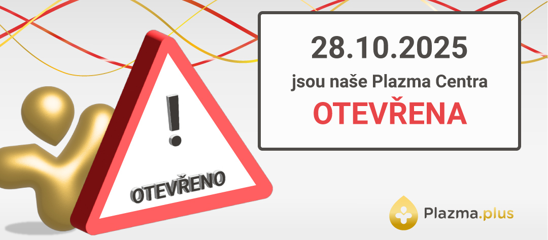 Pobočky Plazma Plus otevřeny i během státního svátku – 28. 10. 2025